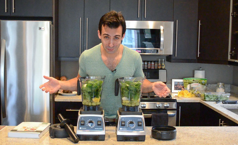 Lenny Gale comparing Certified Reconditioned Vitamix Blender and a New One