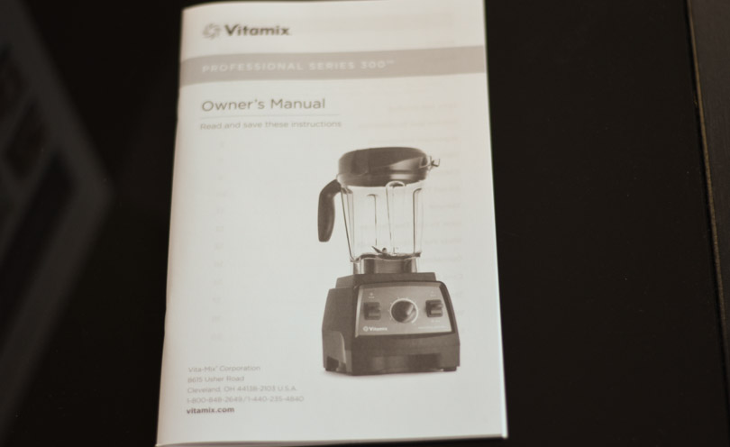 Picture of Vitamix Pro 300 operating manual