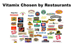 Logos of restaurants that choose Vitamix.