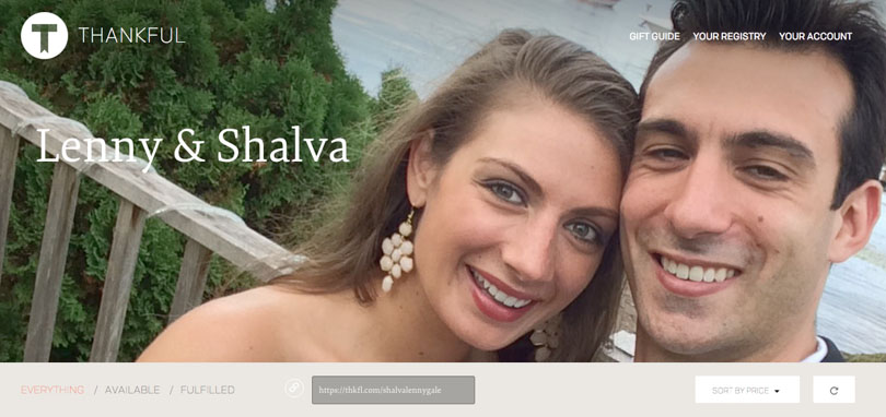 lenny shalva wedding registry