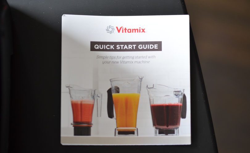 The Quick Start Guide that comes with the Vitamix 780.