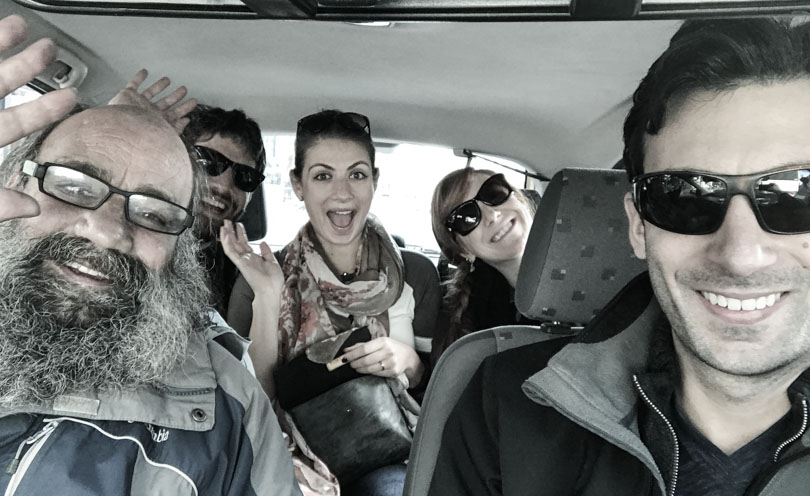 Car selfie with Shalva's family.