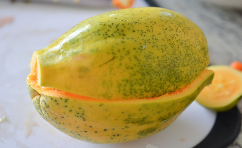 Papaya up close.