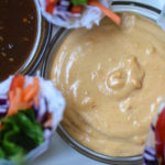 Thai peanut sauce made in a Vitamix.