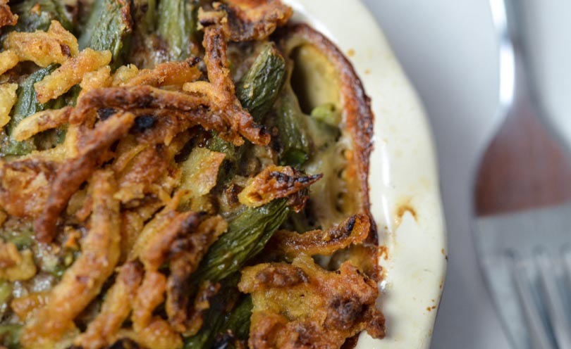 Green bean casserole made in our Vitamix.