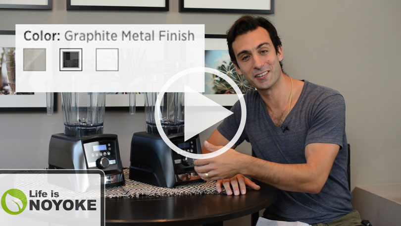 YouTube thumb of Lenny discussing the Vitamix with Graphite Metal Finish.