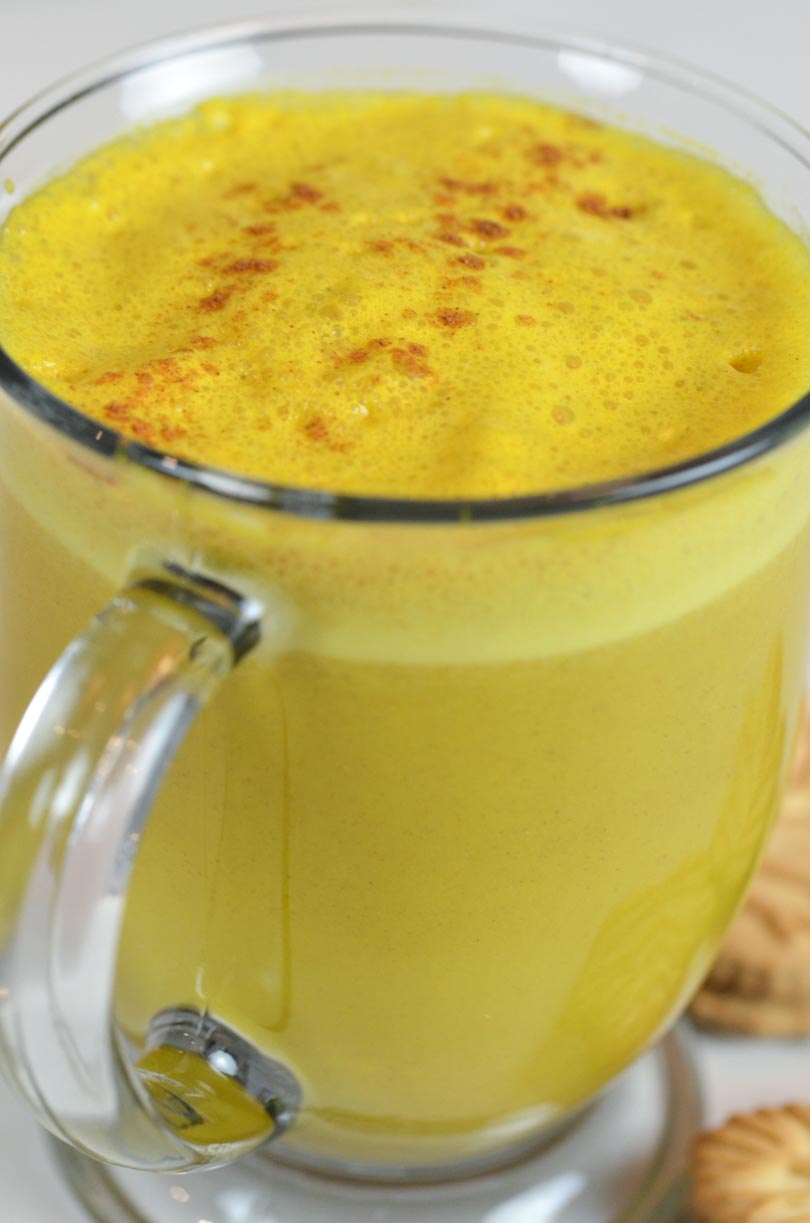 Turmeric latte made in our Vitamix.