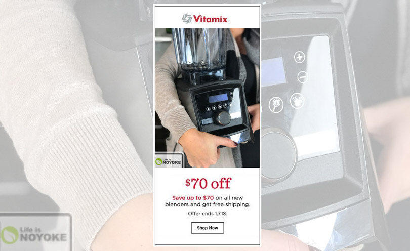 Vitamix holiday sale 2017 from Life is NOYOKE 70 off new blenders.