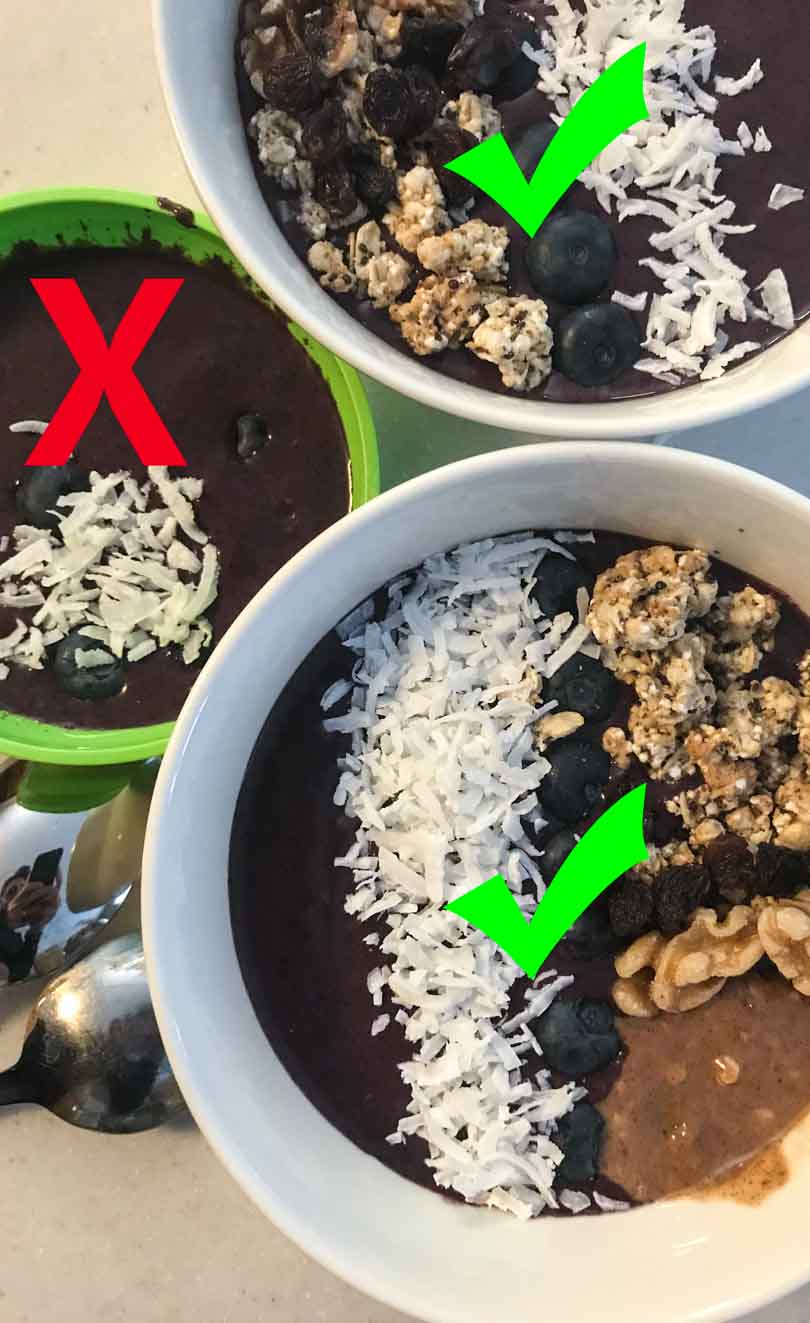 Smoothie bowls not for toddlers.