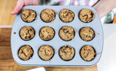 a tin of mini muffins
